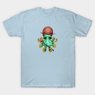 Cute Baby Octopus Firefighter T-Shirt